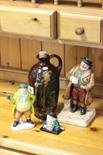 A Royal Doulton `Dewars Whiskey` Tony Weller Flagon, Royal Doulton Tony Weller Half Figure and Two