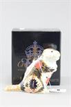 A Boxed Royal Crown Derby Paperweight with gold stopper Old Imari Beaver