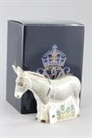 A Boxed Royal Crown Derby Paperweight with gold stopper Donkey