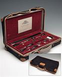 MAURIZIO CAIROLA A FINE HANDMADE CASED PRESENTATION GUN CLEANING KIT consisting of a two-piece