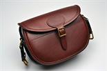 JAMES PURDEY & SONS A NEW AND UNUSED LEATHER SUEDE-LINED CARTRIDGE BAG with canvas and leather