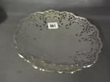 A silver pierced dish - Sheffield 1912/1913 - maker EV - Diameter 23 cm - Weight approx. 14 troy