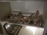 A collection of good quality Old Sheffield plate including warming dishes, a chocolate pot,