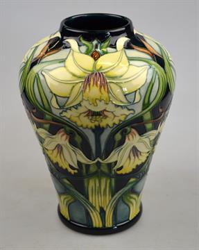 A Modern Moorcroft Vase Decorated With Tube Lined Daffodils The