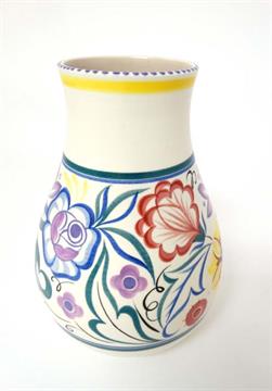Poole Pottery A Traditional Poole Pottery Vase In Cs Pattern