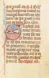 Manuskripte. - Breviarium. Lateinische Handschrift auf Pergament. Mit 35 tlw. figürl. Fleuronné-