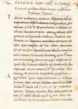 Manuskripte. - Alfonsinische Tafeln. - Canones Tabularu(m) Alfonsi. Lateinische Handschrift auf