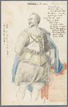 Georg II. von Sachsen. -     Sammlung von 64 Kostüm- und Bühnenentwürfen für das Meininger Theater.
