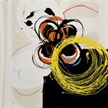 SOFIA AREAL - NASC. 1960 "Lxs" acrílico sobre tela assinado e datado de 2009 Dim. - 100 x 100 cm