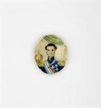D. Pedro I - Emperador of Brazil (1831-1889)”, miniature on ivory, Portuguese, 19th C. Dim. - 1,9