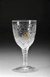 A Chalice, crystal, gilt decoration “MP monogram topped by a royal crown” (Dona Maria Pia),