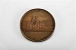 A. WEINER - 19th C., Commemorative Medal of the Prison Cell in Mons, Belgium- 1864/1867, copper,