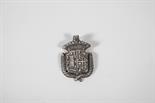 A Saddle plate, silver plated metal, relief decoration with the coat of arms of the Dukes of Lafões,