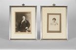 Portraits of King D. Carlos I (1889-1932) and Queen Amelia of Portugal (1865-1951), two photos on