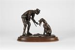 JOSÉ MIGUEL FRANCO DE SOUSA - NASC. 1950, Hunter, Hound and Woodcock, bronze sculptural set,