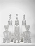 Part of Glassware Service, moulded and cut crystal probably from Vista Alegre Manufactory,