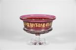 A Bowl, bicolour crystal of Val-Saint-Lambert Manufactory, gilt decoration "Danse de Flore",