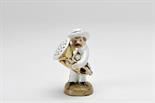 A Toothpick Holder "José Redondo", Vista Alegre porcelain, polychrome and gold decoration,