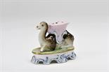 A Toothpick Holder "Camel lying", Vista Alegre porcelain, polychrome and gold decoration,