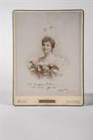 Portrait of Queen Amelia of Portugal (1865-1951), photo on paper, dedicated to the Count of