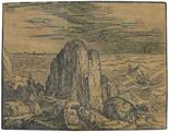 Hendrick Goltzius    1558 Muhlbrecht/Venlo - 1617 HaarlemKirche an einer felsigen Küste. Ca. 1597-