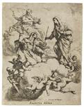 Luca Giordano    1632 Neapel - 1705 NeapelSancta Anna. Um 1680.Radierung. Bartsch 6 II (von IV). In