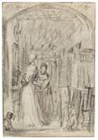 Frans van Mieris d. Ä.    1635 Leiden - 1681 LeidenZugeschrieben - Interieur mit zwei Damen. Ca.
