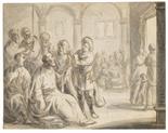 Niederlande    /Deutschland - 3 Bll.: Alttestamentarische und historische Szenen. Mitte 18.