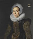 Cornelis van der Voort    Um 1576 Antwerpen - Vor 1624 AmsterdamPorträt einer Edeldame. 1618.Öl auf