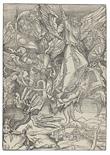 Giovanni Andrea Vavassore    Tätig ca. 1510-1572Michaels Kampf mit dem Engel (nach Dürer). Ca.