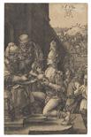 Albrecht Dürer     1471 Nürnberg - 1528 NürnbergDie Handwaschung des Pilatus. 1512.Kupferstich.