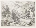 Paul Bril     1553/54 wohl Breda - 1626 RomFlusslandschaft mit Reisenden in der Campagna. 1590.