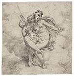 Paolo Farinati     1524 Verona - nach 1606 VeronaVenus und Amor. 1566.Radierung. Bartsch 6. In der
