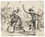 Hans Ulrich Frank     um 1590-95 Kaufbeuren - 1675 AugsburgSoldaten tanzen im Wirtshaus. 1656.