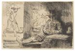 Harmensz. Rembrandt van Rijn     1606 Leiden - 1669 AmsterdamDas Kolf-Spiel. 1654.Radierung.