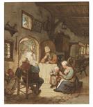 Cornelis Ploos van Amstel     1726 Weesp/Noord-Holland - 1798 AmsterdamDer Zeitungsleser. 1766.