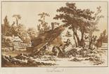 Jean-Baptiste Le Prince     1733 Metz - 1781 LagnyLa Ferme. 1771.Radierung und Aquatinta. Hedon