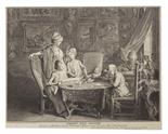 Daniel Chodowiecki     1726 Danzig - 1801 BerlinCabinet d`un Peintre (Das Familienbild des