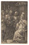 Albrecht Dürer     1471 Nürnberg - 1528 NürnbergChristus vor Kaiphas. 1512.Kupferstich. Bartsch 6.