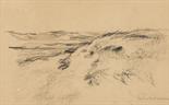 Max Liebermann     1847 Berlin - 1935 BerlinDünenlandschaft (Studie zu `Karre in den Dünen`). 1887.