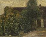 Adolf Hölzel     1853 Olmütz/Mähren - 1934 StuttgartBäume vor dem Haus. Um 1904.Öl auf Leinwand.