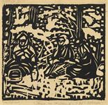 Ernst Ludwig Kirchner     1880 Aschaffenburg - 1938 DavosDrei Frauen am Waldesrand. 1906.