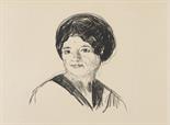 Edvard Munch     1863 Loyten - 1944 Ekely bei OsloJunge Frau (Ung kvinne). 1912.Kreidelithografie