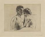 Edvard Munch     1863 Loyten - 1944 Ekely bei OsloZwei Menschen. 1914.Kaltnadelradierung. Woll 480.