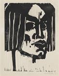 Emil Nolde     1867 Nolde/Nordschleswig - 1956 Seebüll/Schleswig-HolsteinFrauenkopf III. 1912.