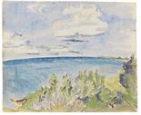 Erich Heckel     1883 Döbeln/Sachsen - 1970 Radolfzell/BodenseeOstseeküste. 1927.Aquarell über