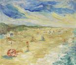 Max Schwimmer     1895 Leipzig - 1960 LeipzigAm Strand. 1925.Öl auf Leinwand. Rechts unten signiert