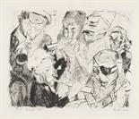 Max Beckmann     1884 Leipzig - 1950 New YorkProsit Neujahr. 1917.Kaltnadelradierung. Hofmaier 108