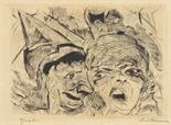 Max Beckmann     1884 Leipzig - 1950 New YorkTheater. 1916.Kaltnadelradierung. Hofmaier 89 III B