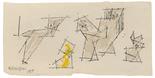 Lyonel Feininger     1871 New York - 1956 New YorkOhne Titel (Ghosties). 1955.Aquarell und